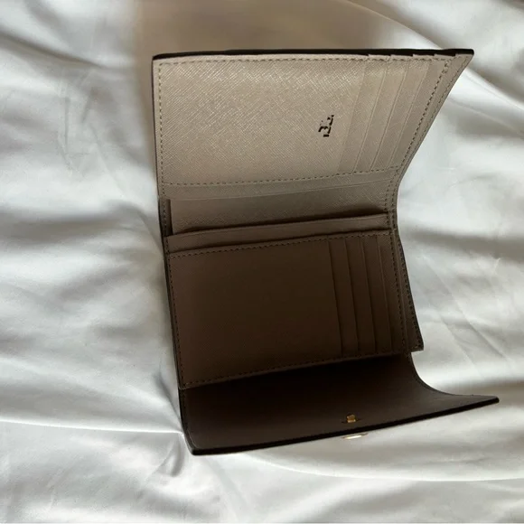 Tory Burch Taupe Leather Wallet - Picture 4 of 13